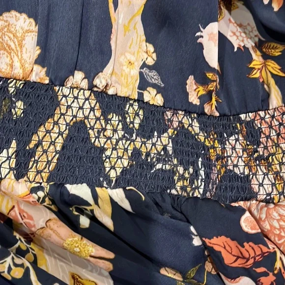 Terra & Sky Plus Size Navy Peasant Midi Dress size 4x NWT - Picture 7 of 12